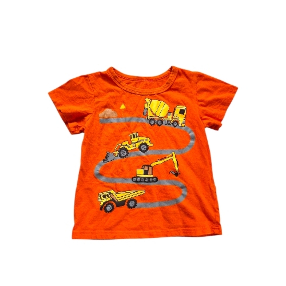 BiBNice Orange Construction T shirt/4T